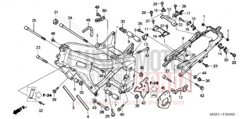 CARROSSERIE DE CHASSIS (CBR600RR3/4) CBR600RR3 de 2003